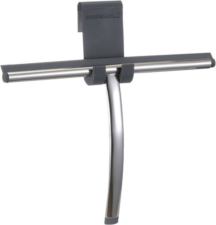 Sealskin Deluxe douchewisser met flexibele haak glanzend RVS