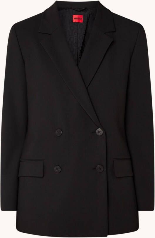 Hugo Boss Avani double breasted blazer met klepzakken