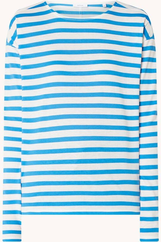 Opus Santio longsleeve van katoen met streepprint