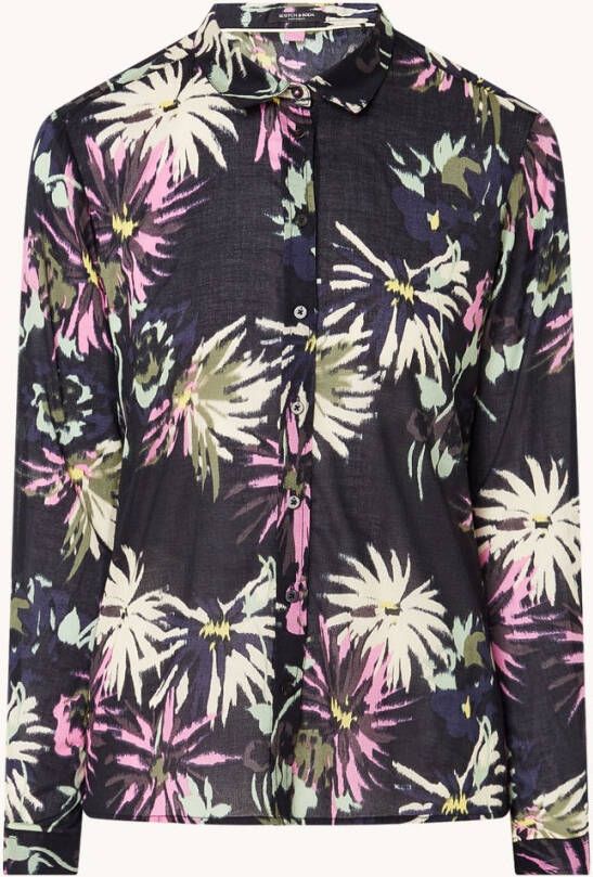 Scotch & Soda Printed regular fit shirt aster black