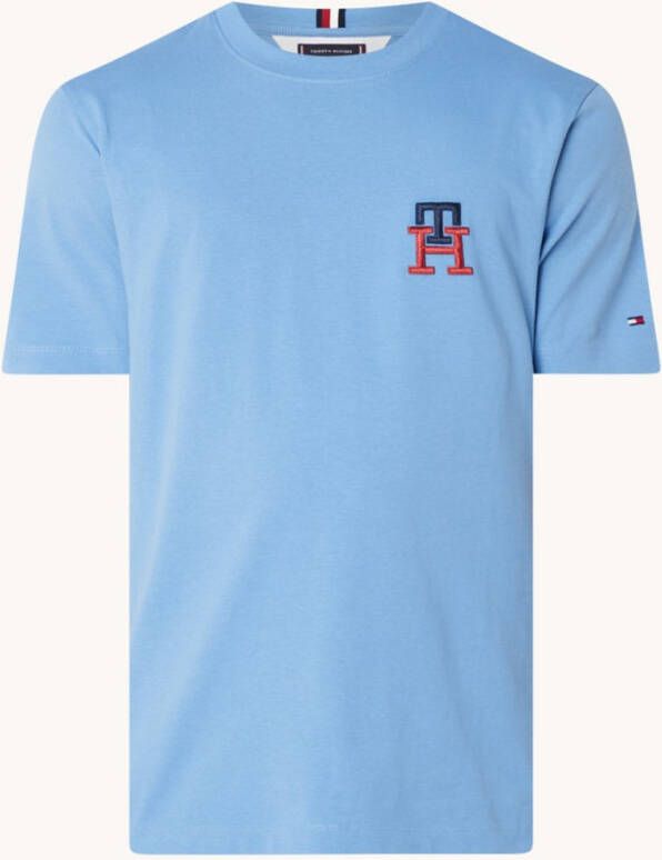 Tommy Hilfiger T shirt van biologisch katoen met logoborduring