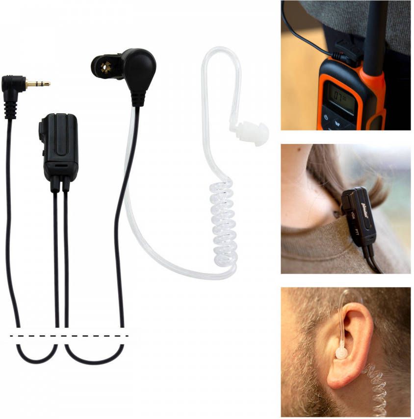 Alecto Airtube Headset Walkie Talkie Frh 10 Transparant