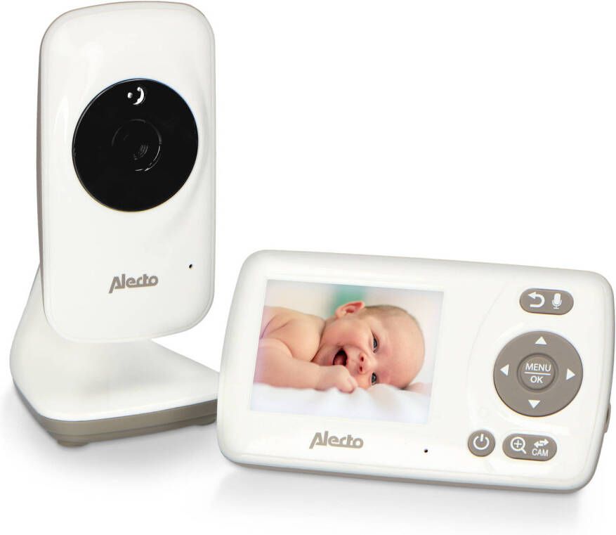 Alecto Babyfoon Met Camera En 2.4 Kleurenscherm Dvm 71 Wit taupe