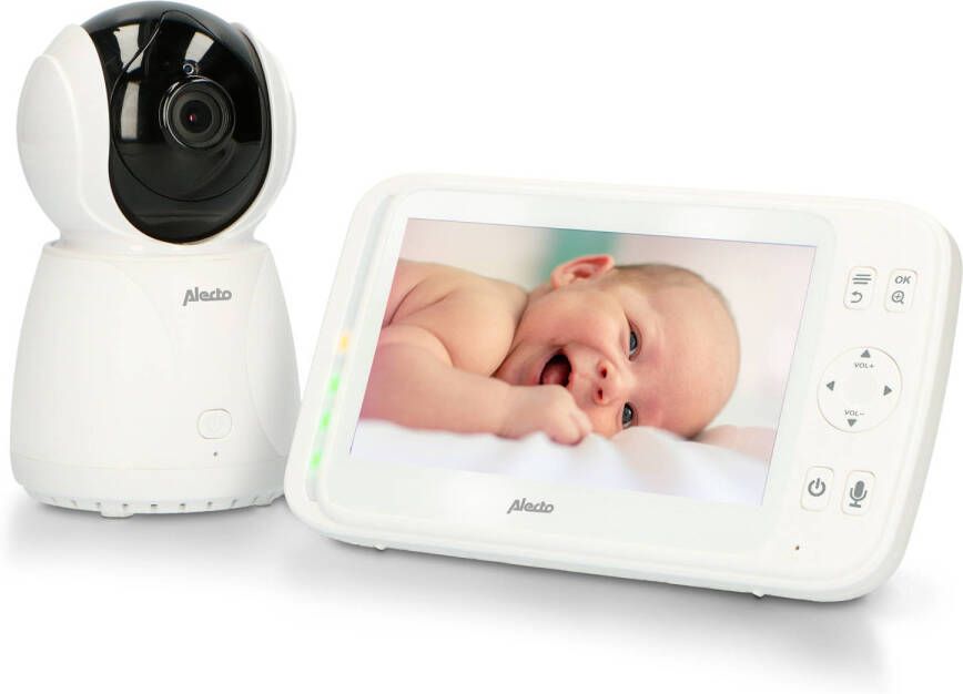 Alecto Babyfoon Met Camera En 5 Kleurenscherm Dvm 275 Wit