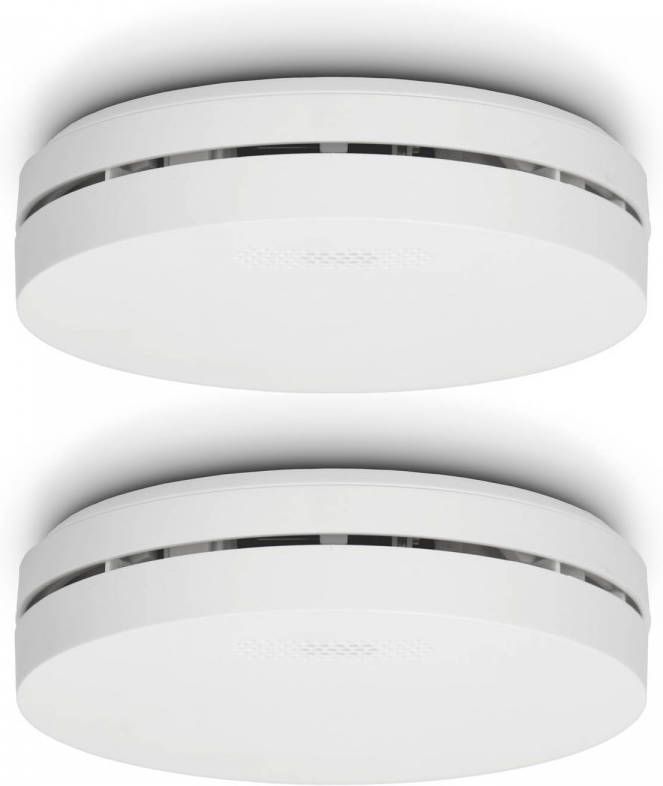 Alecto Compacte Design Rookmelder Met 10 Jaar Batterij, 2 Pack Sa300 Duo Wit