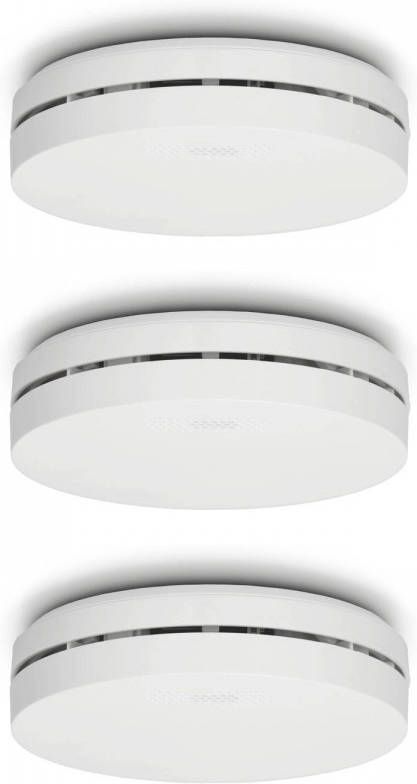 Alecto Compacte Design Rookmelder Met 10 Jaar Batterij, 3 Pack Sa300 Triple Wit