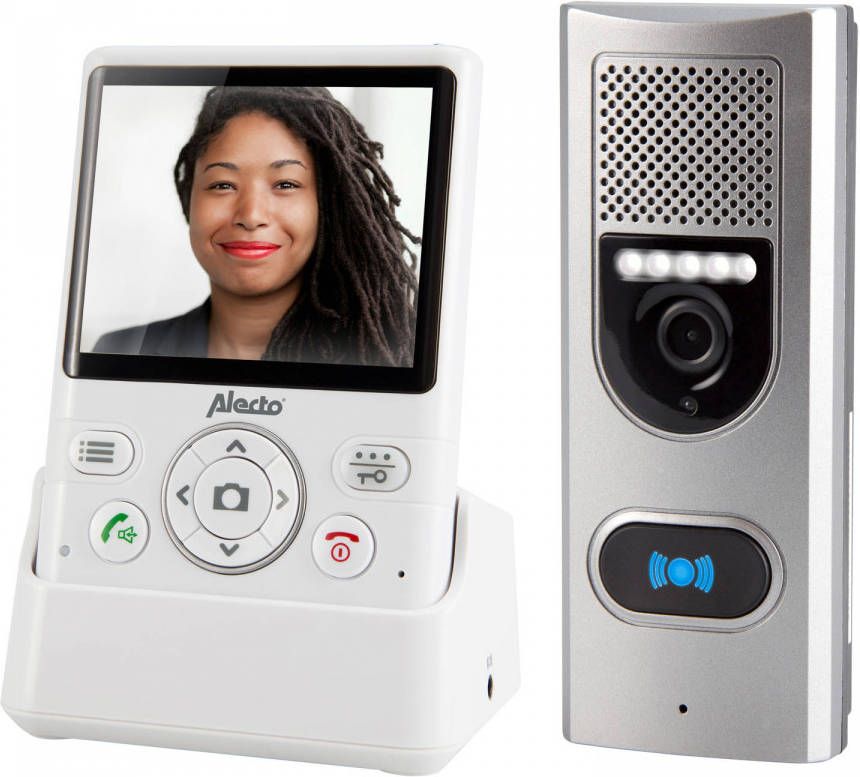Alecto Deurintercom Met Camera En 3.5 Kleurendisplay Adi 250 Wit zilver