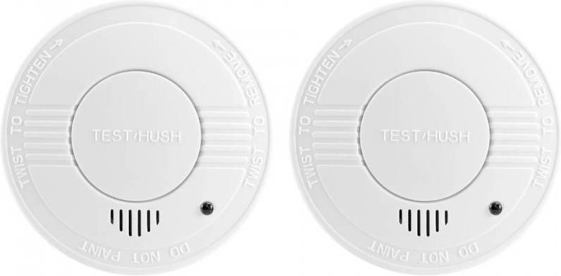 Alecto SA 18 rookmelder met time out functie(2 stuks)Brandbeveiliging Wit