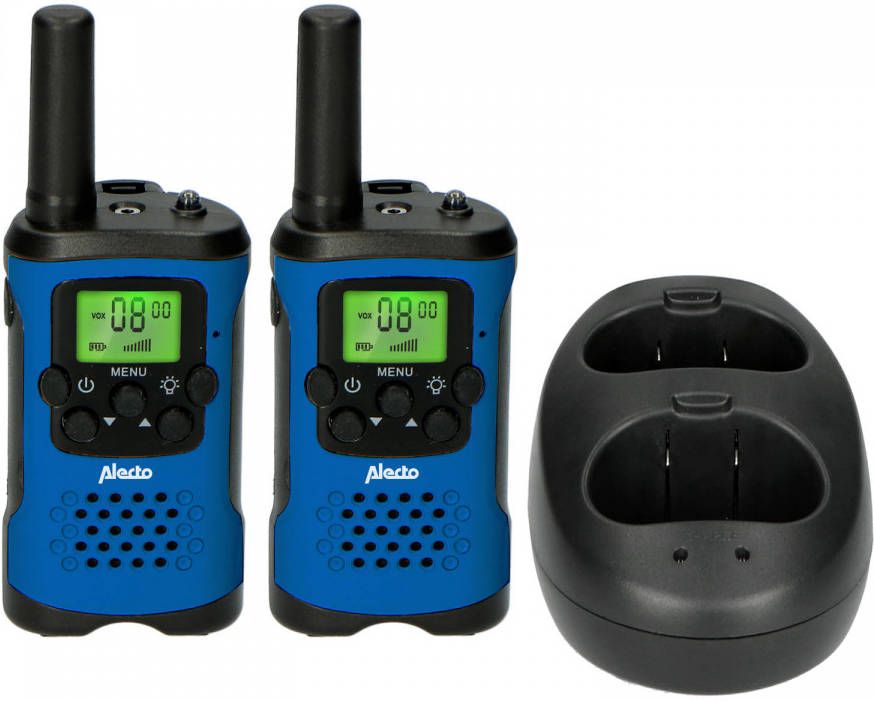 Alecto Walkie Talkie Set 2 Stuks, Tot 7 Kilometer Bereik Fr175bw Blauw zwart