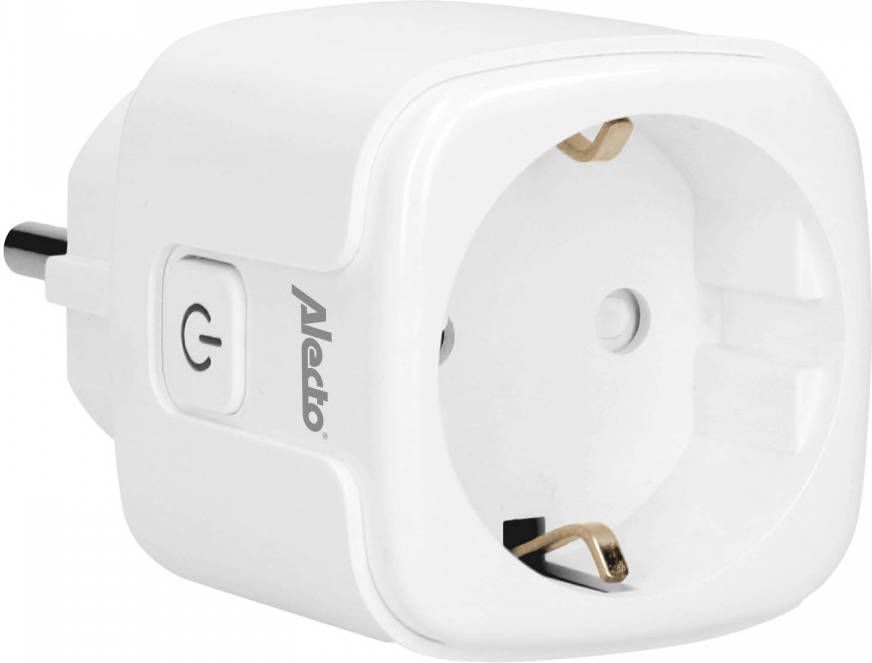 Alecto Smart Wifi Tussenstekker Met Energiemeter, 16a, 3680w Smart plug20 Wit