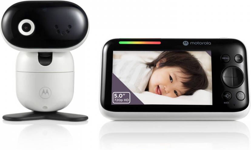 Motorola Babyphone Met Camera Pip1610 Hd Con Tweewegcommunicatie 24uurs Monitor 300 M Bereik Wit