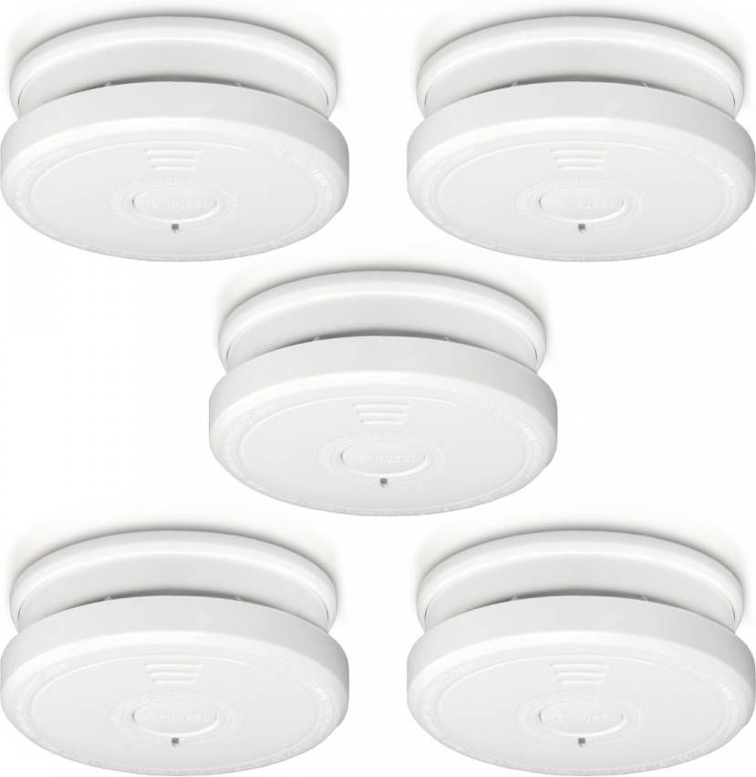 Alecto Rookmelder, 5 Pack Sa20 5x Wit