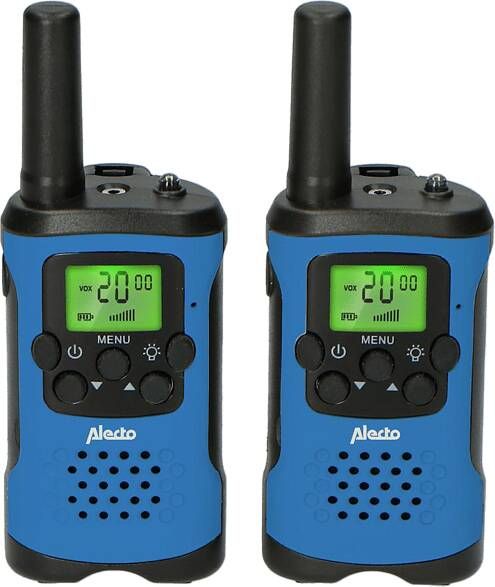 Alecto Walkie Talkie Set 2 Stuks Voor Kinderen, Tot 7 Kilometer Bereik Fr 115bw Blauw zwart