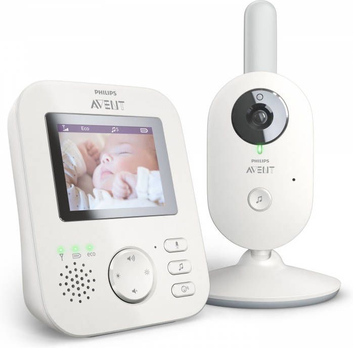 Philips AVENT Video babyfoon SCD833/26 veilige verbinding, 2, 7 inch kleurendisplay, eco mode