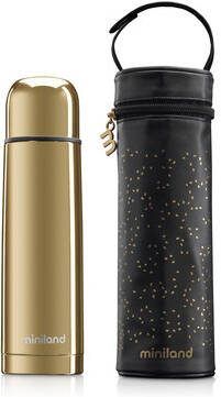 Miniland deluxe Thermosfles met isoleertas gold 500ml