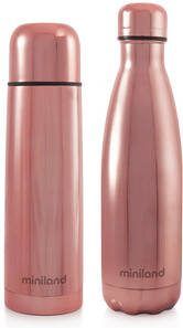 Miniland myBaby&me deluxe Thermosfles rosé, goud 500ml