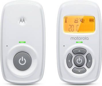 Motorola Nursery Babyfoon Am24 Audio Hoog Gevoelige Microfoon Dect Technologie Twee weg Communicatie Wit