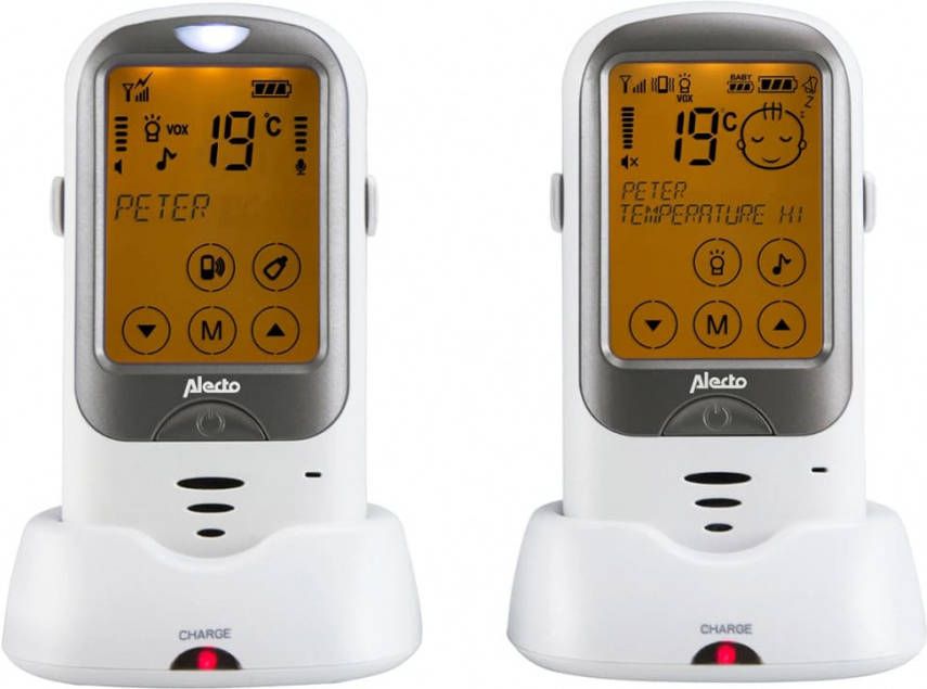 Alecto Outdoor Babyfoon Met Groot Bereik Dbx 68 Wit antraciet