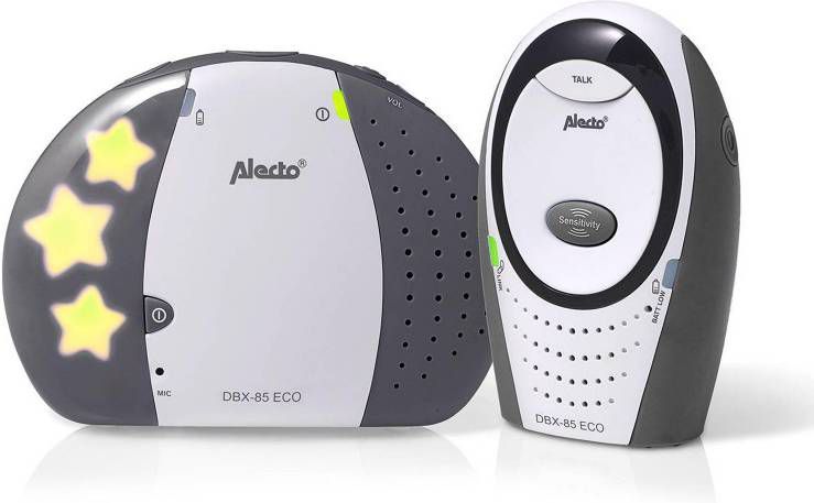 Alecto Full Eco Dect Babyfoon Dbx 85 Limited Wit antraciet