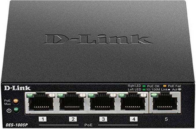 D-Link D Link DES 1005P/E 5p Switch, PoE